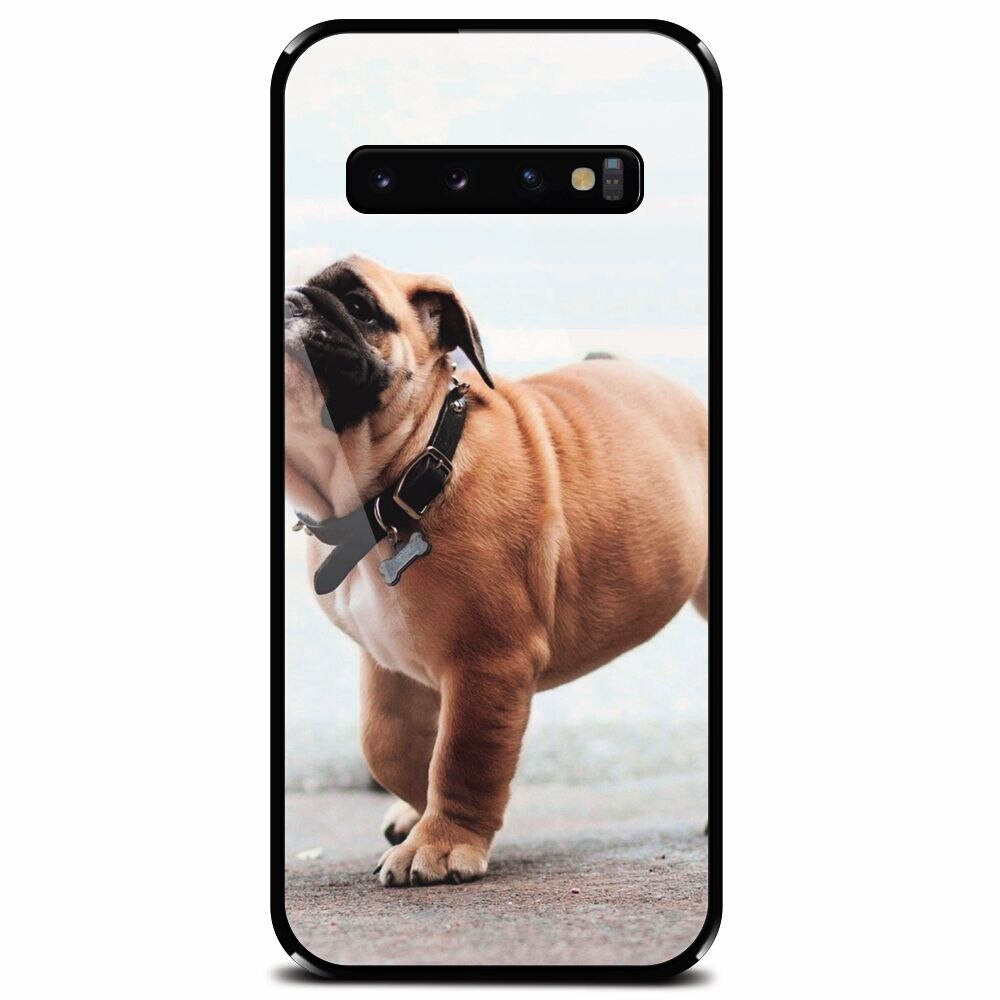 Husa din sticla securizata pentru Samsung Galaxy S10, Little Dog Puppy Animal