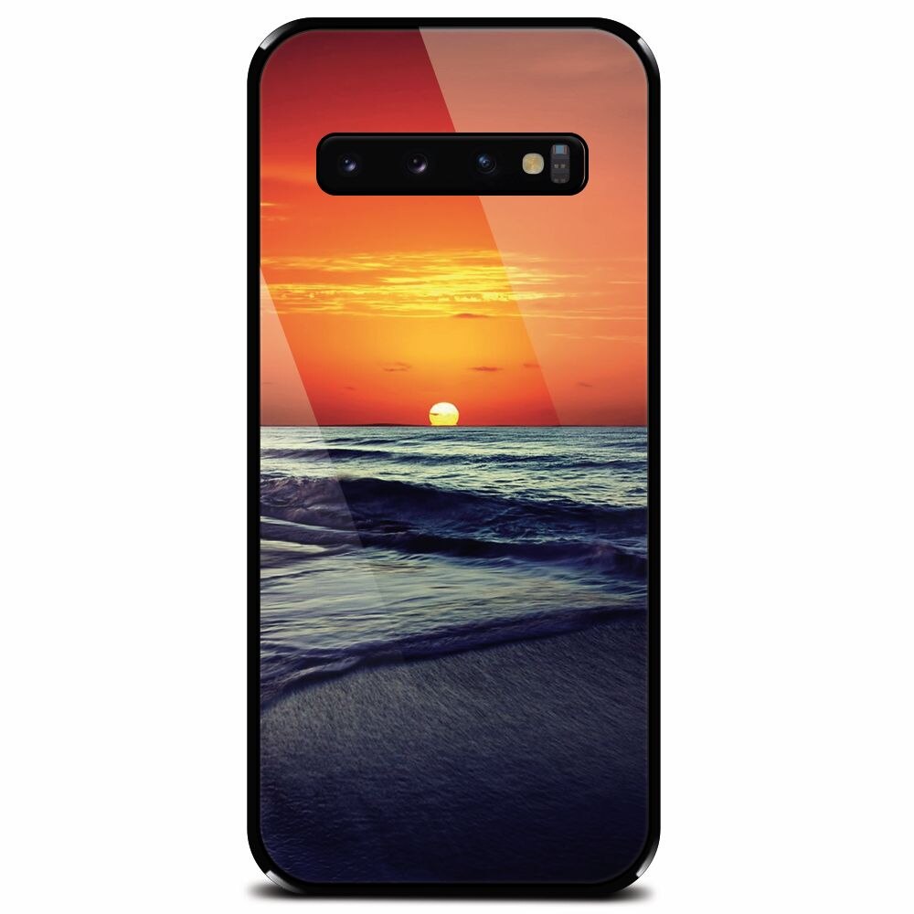 Husa din sticla securizata pentru Samsung Galaxy S10, Ocean Sunset
