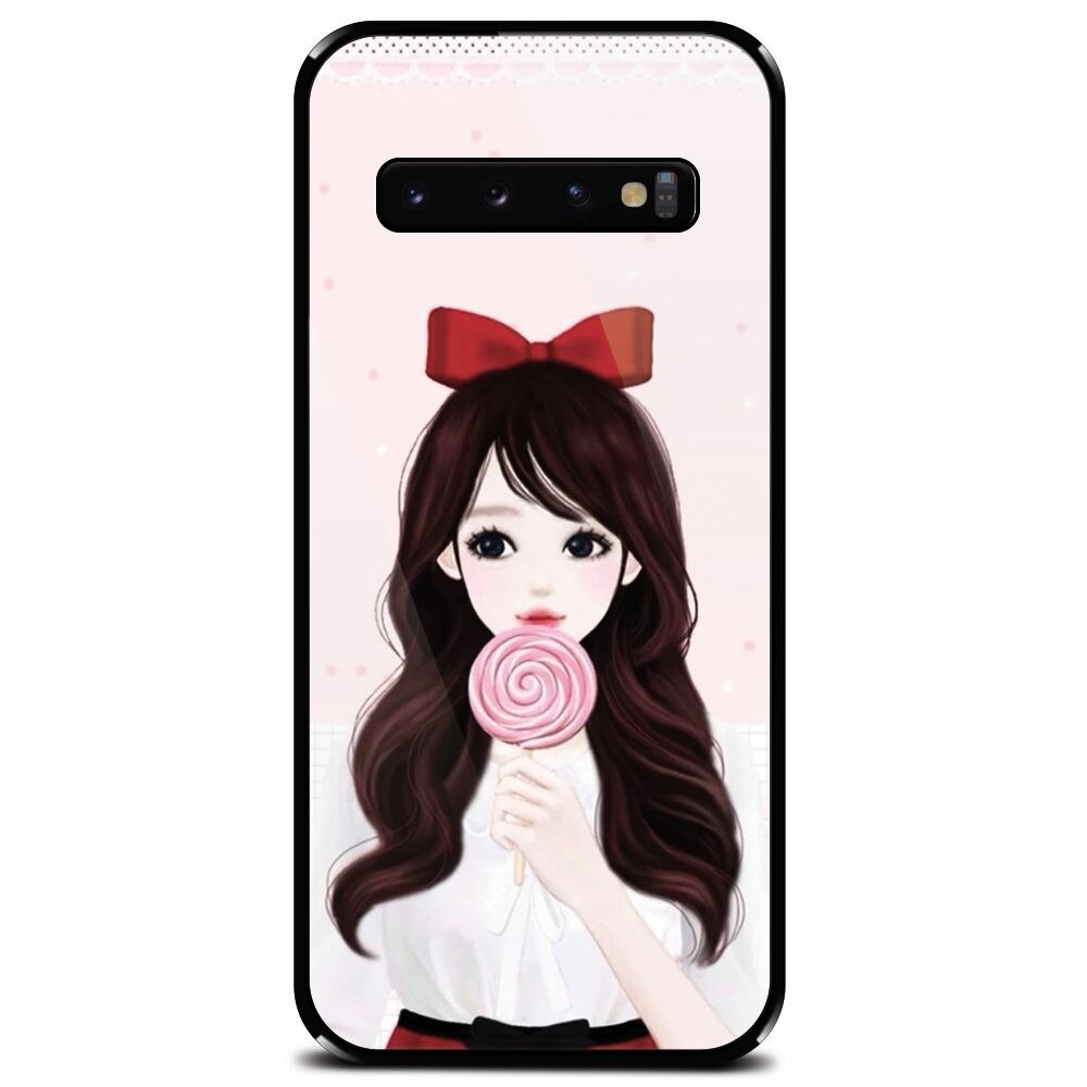 Husa din sticla securizata pentru Samsung Galaxy S10, Girly 001