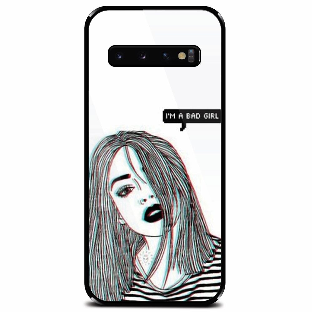 Husa din sticla securizata pentru Samsung Galaxy S10, Im A Bad Girl
