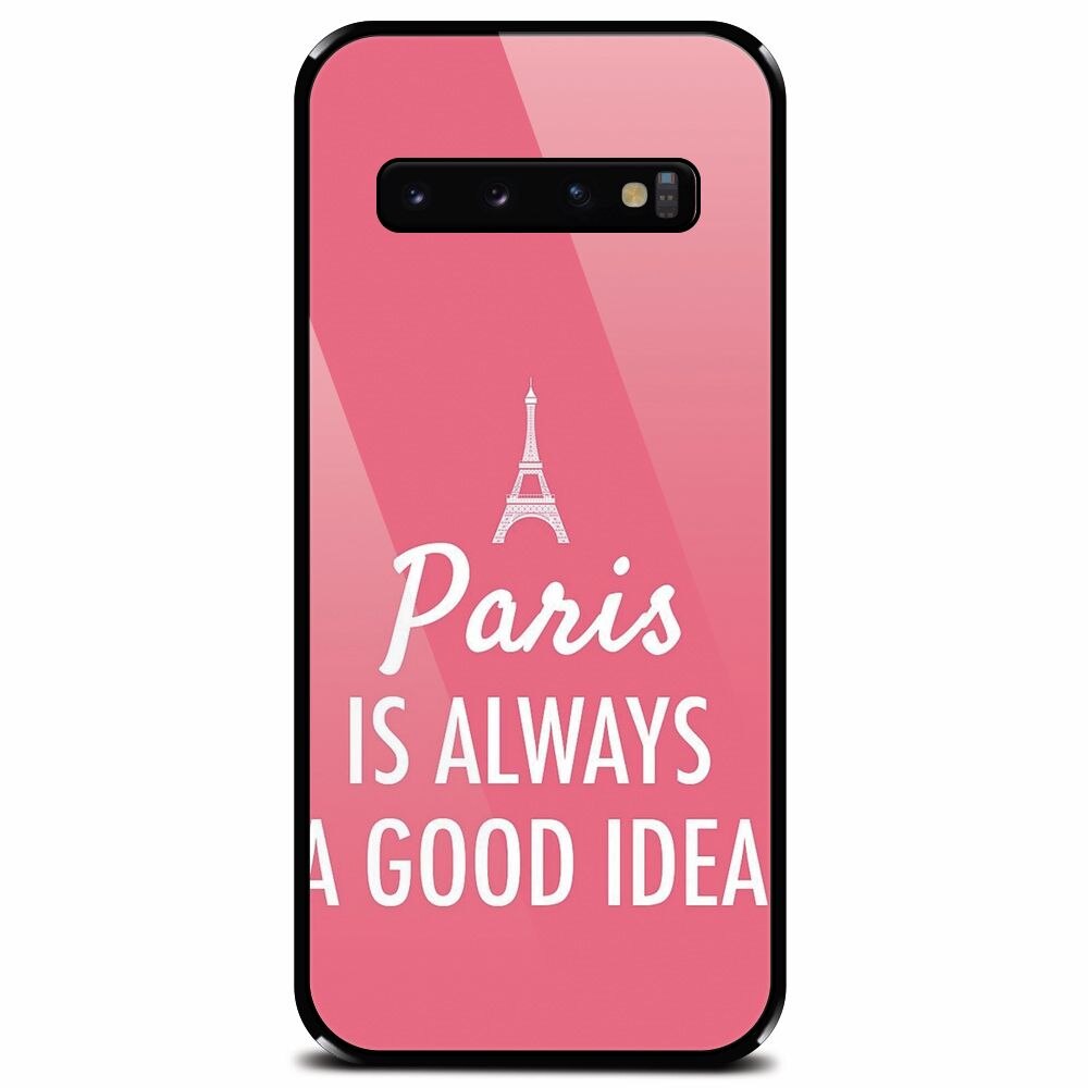 Husa din sticla securizata pentru Samsung Galaxy S10, Paris Is Always A Good Idea
