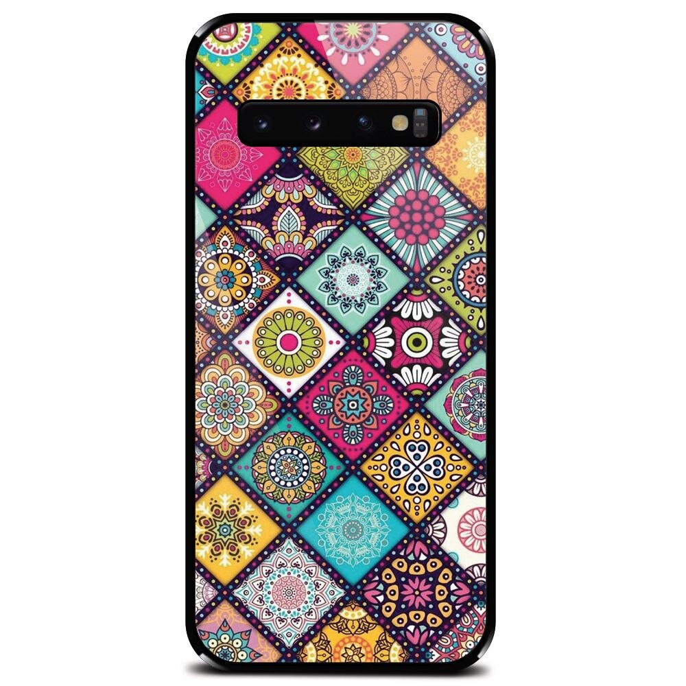 Husa din sticla securizata pentru Samsung Galaxy S10 Plus, Mandala Pattern