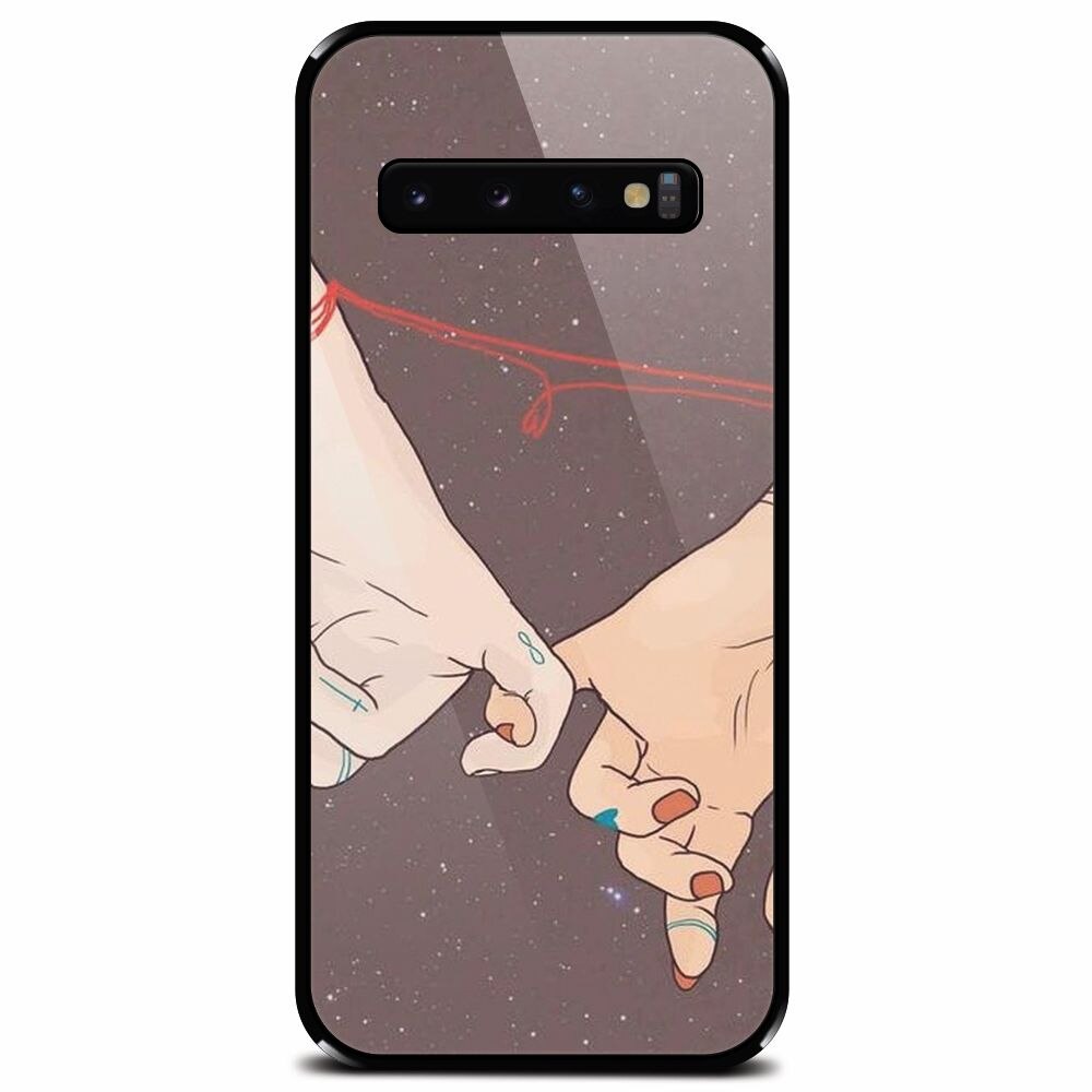 Husa din sticla securizata pentru Samsung Galaxy S10 Plus, Infinit Love