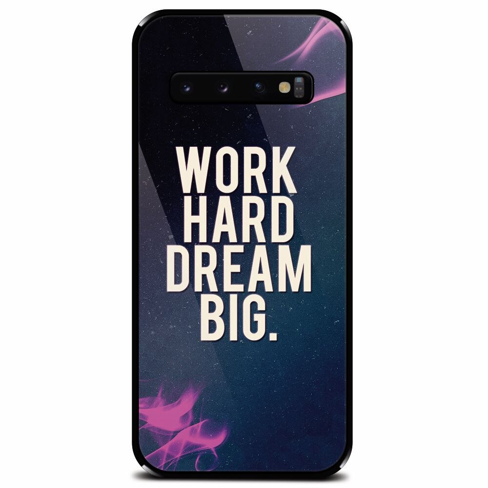 Husa din sticla securizata pentru Samsung Galaxy S10 Plus, Dream Big