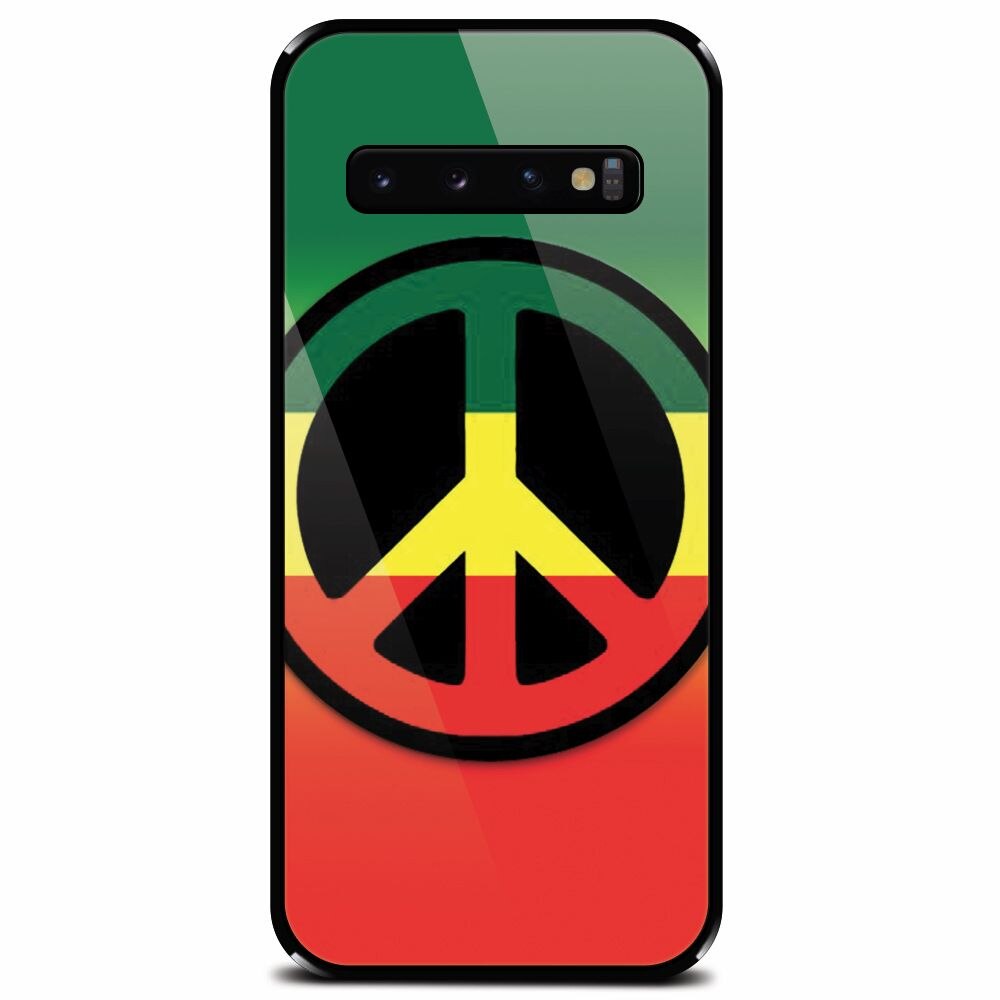Husa din sticla securizata pentru Samsung Galaxy S10 Plus, Peace