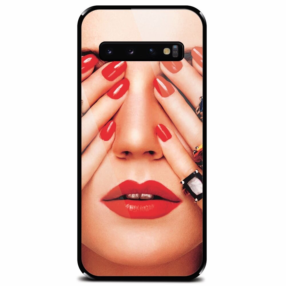Husa din sticla securizata pentru Samsung Galaxy S10 Plus, Rings On All Fingers