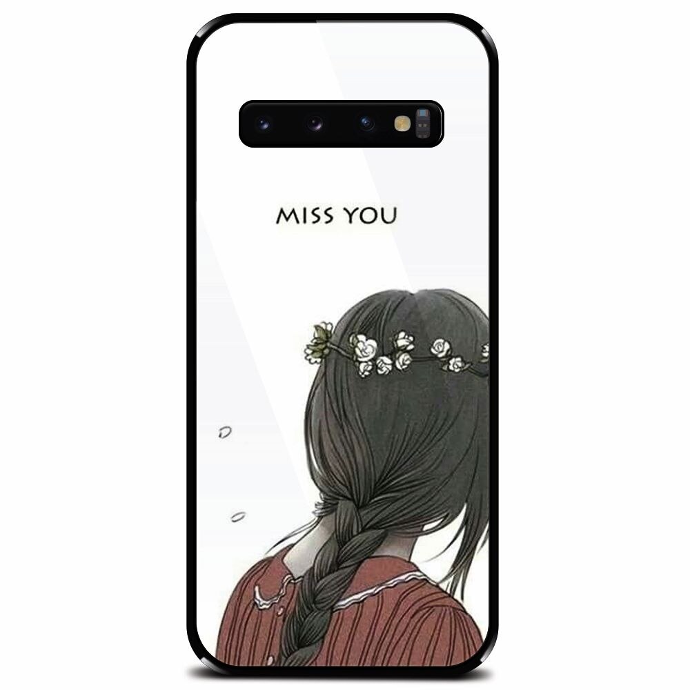 Husa din sticla securizata pentru Samsung Galaxy S10, Miss You