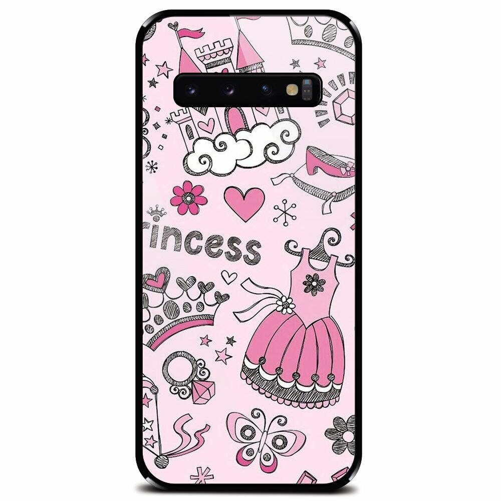 Husa din sticla securizata pentru Samsung Galaxy S10 Plus, Princess
