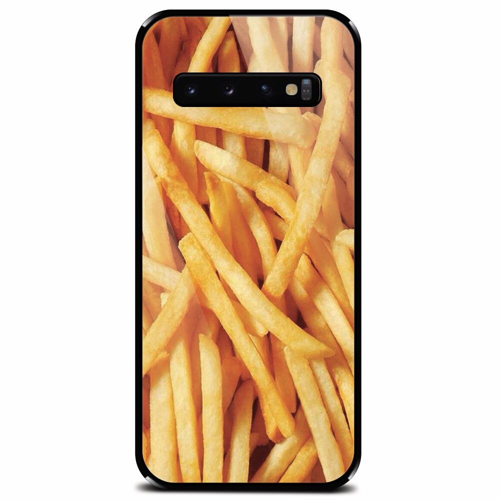 Husa din sticla securizata pentru Samsung Galaxy S10 Plus, Fries