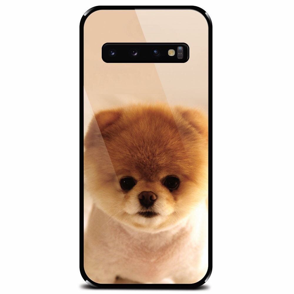 Husa din sticla securizata pentru Samsung Galaxy S10 Plus, Cutest Puppy Dog