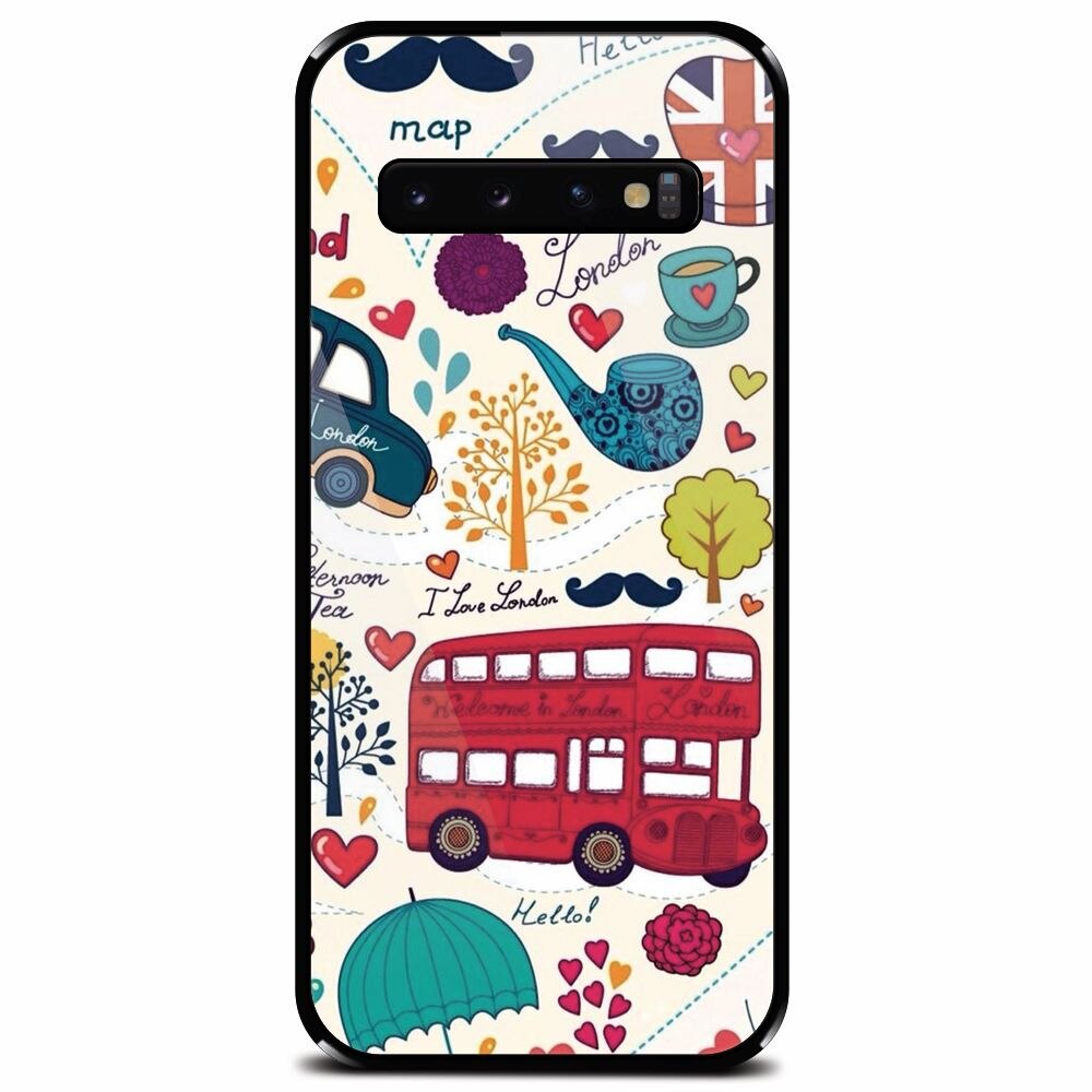 Husa din sticla securizata pentru Samsung Galaxy S10 Plus, Welcome In London