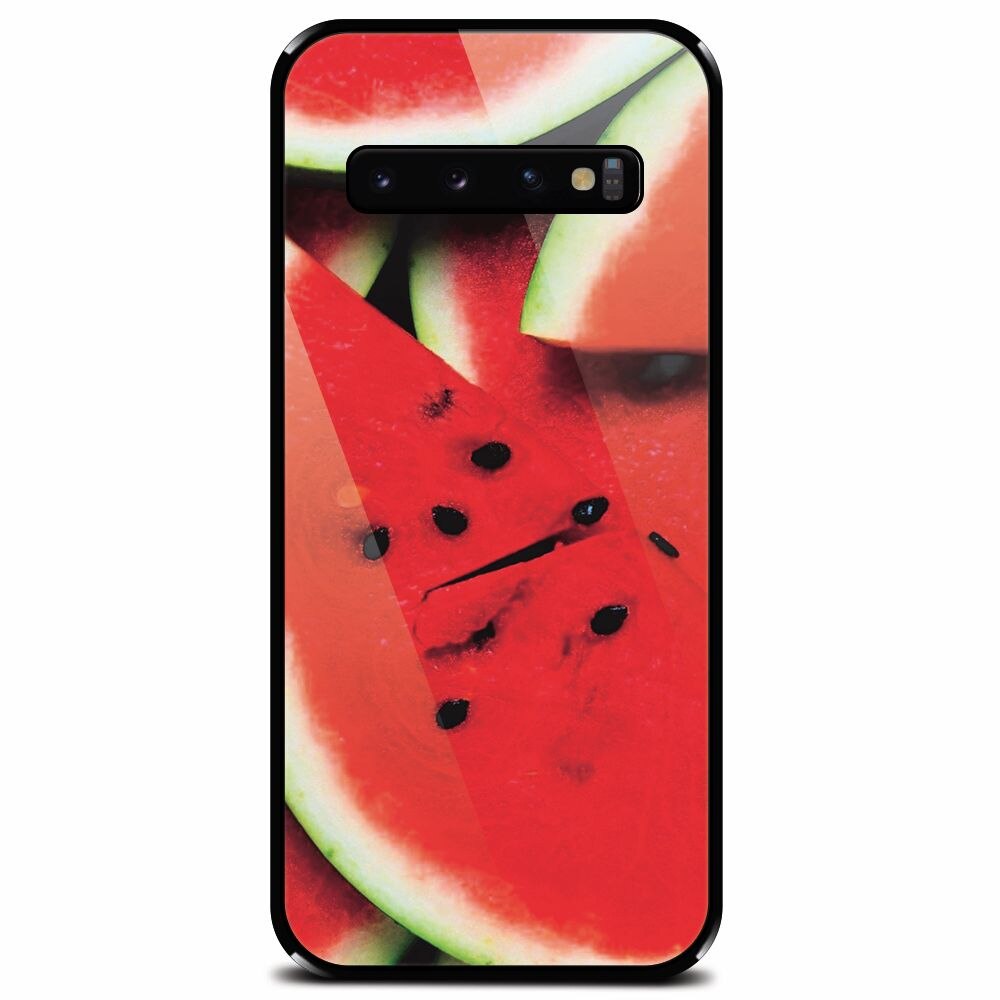 Husa din sticla securizata pentru Samsung Galaxy S10 Plus, S Of Watermelon Slice