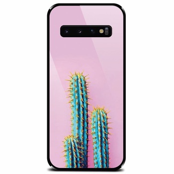 Husa din sticla securizata pentru Samsung Galaxy S10, Cactus 102 Husa din sticla securizata pentru Samsung Galaxy S10, Cactus 102