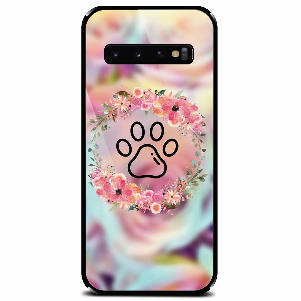 Husa din sticla securizata pentru Samsung Galaxy S10 Plus, Animal Love