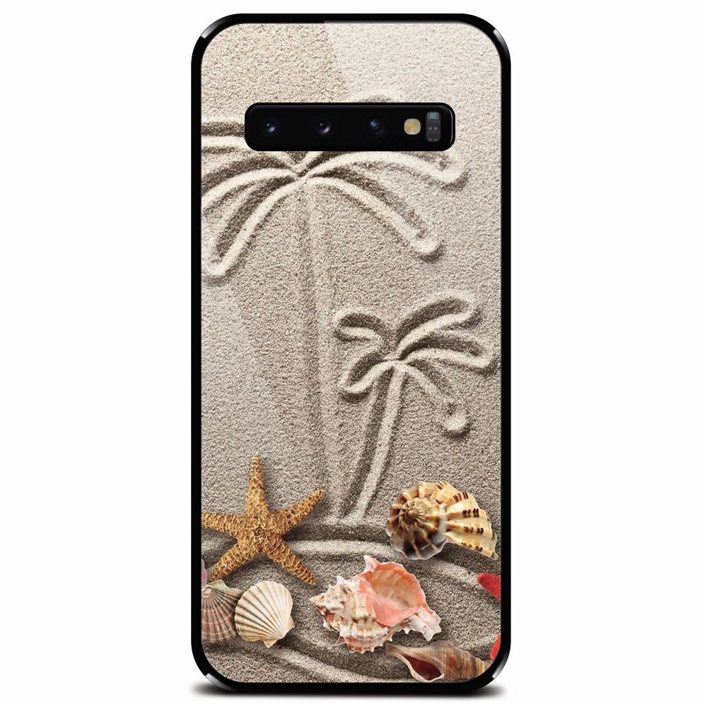 Husa din sticla securizata pentru Samsung Galaxy S10 Plus, Beach Sand