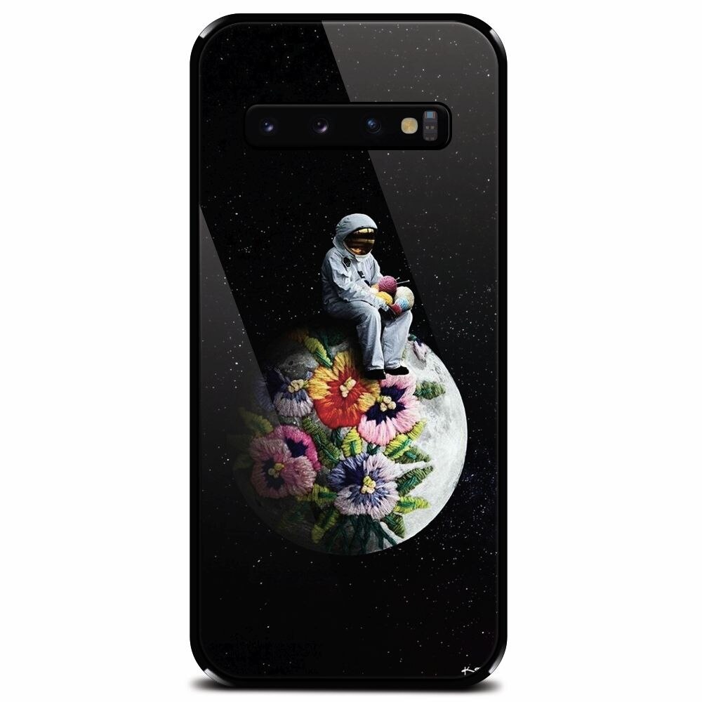 Husa din sticla securizata pentru Samsung Galaxy S10, Astronaut
