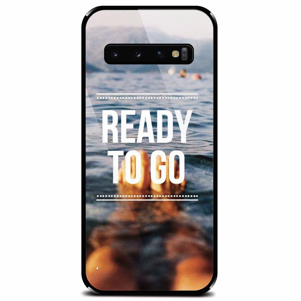 Husa din sticla securizata pentru Samsung Galaxy S10, Ready To Go Swimming