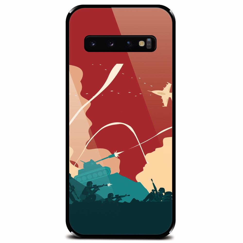 Husa din sticla securizata pentru Samsung Galaxy S10 Plus, War