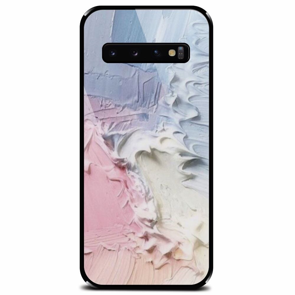 Husa din sticla securizata pentru Samsung Galaxy S10 Plus, Paint
