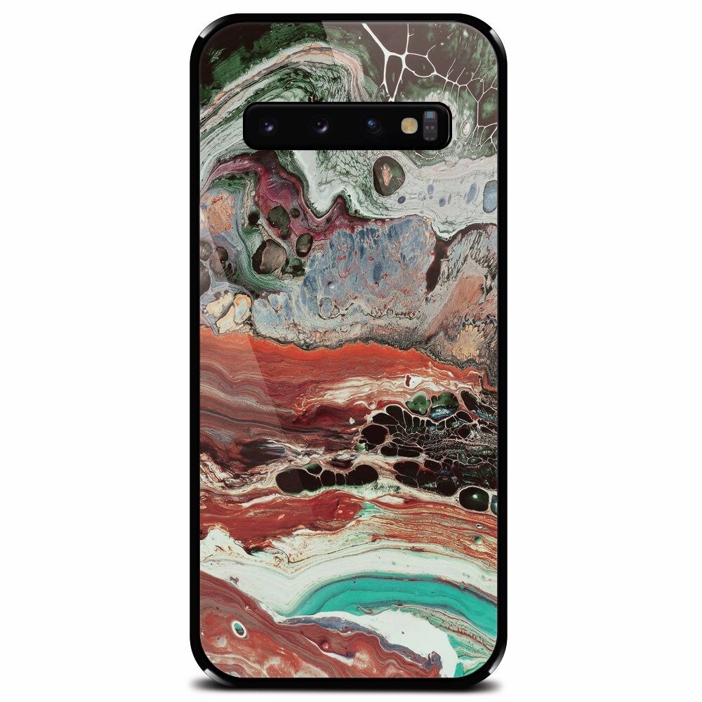 Husa din sticla securizata pentru Samsung Galaxy S10 Plus, Abstract 104