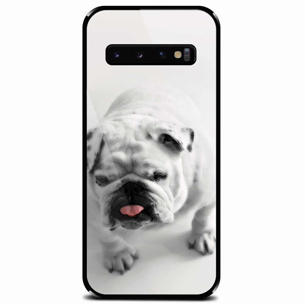 Husa din sticla securizata pentru Samsung Galaxy S10, Pretty Doggy