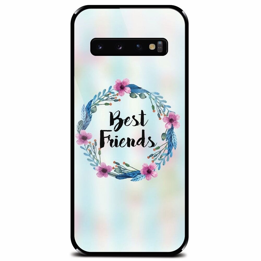 Husa din sticla securizata pentru Samsung Galaxy S10 Plus, Best Friends 001