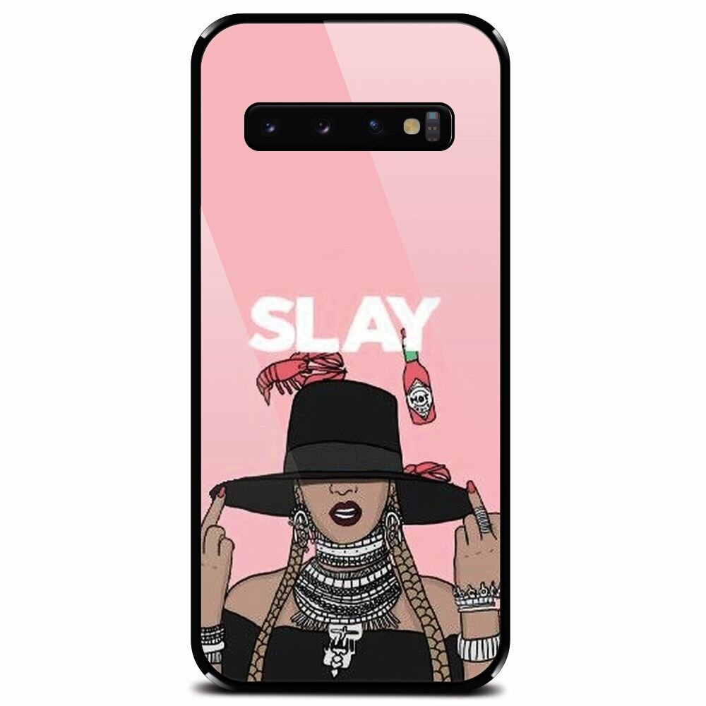 Husa din sticla securizata pentru Samsung Galaxy S10 Plus, Slay