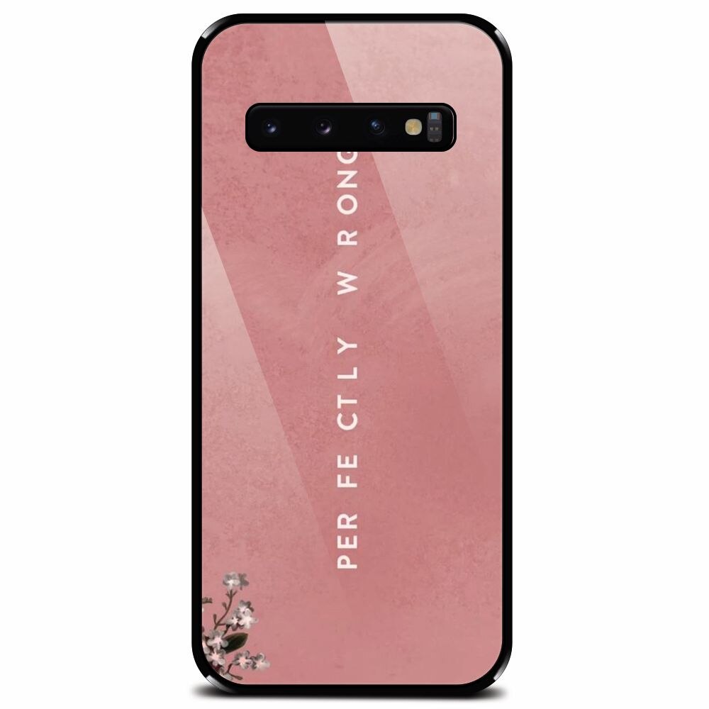 Husa din sticla securizata pentru Samsung Galaxy S10 Plus, Perfectly Wrong