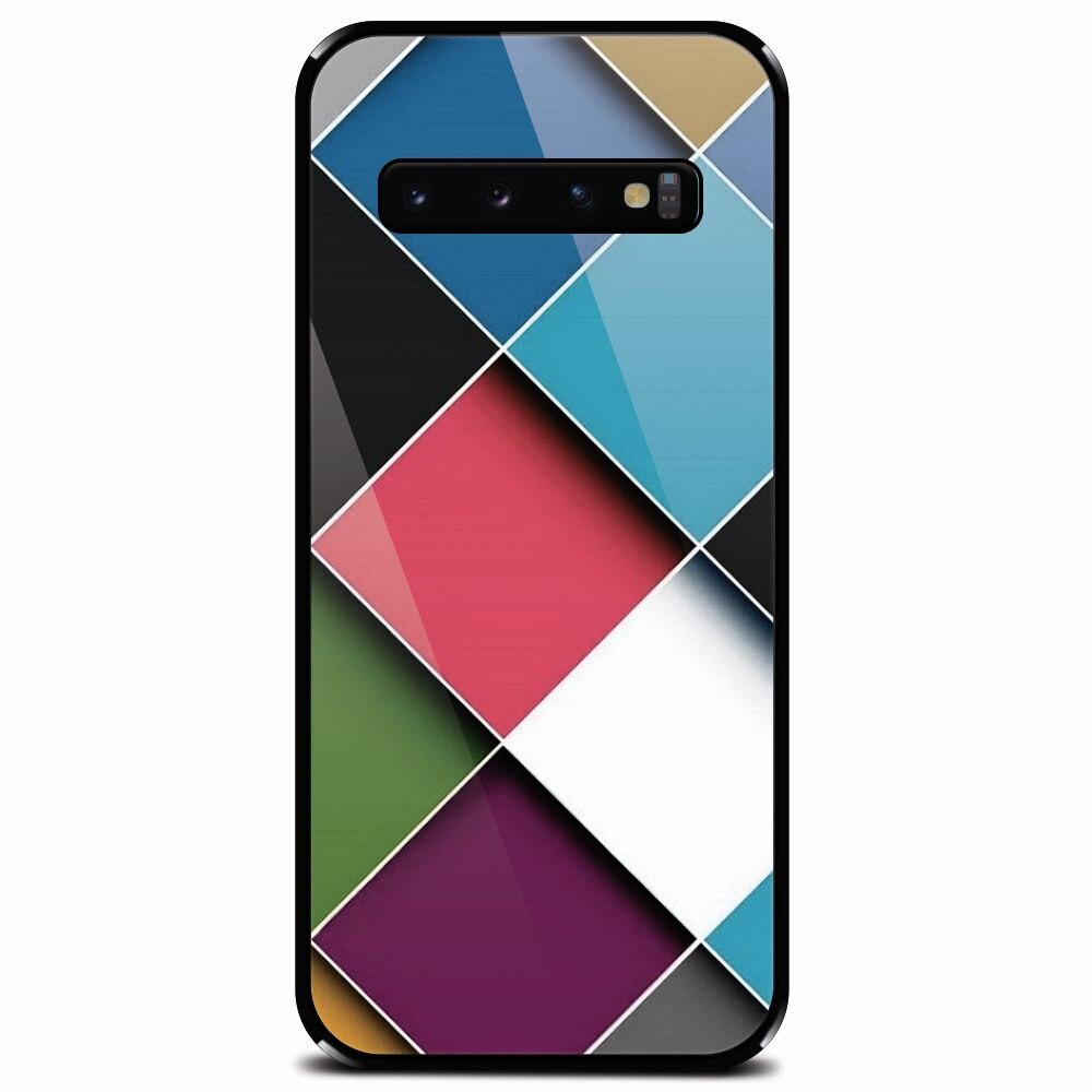 Husa din sticla securizata pentru Samsung Galaxy S10, Square