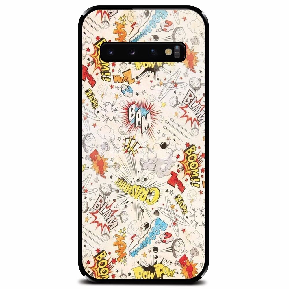 Husa din sticla securizata pentru Samsung Galaxy S10 Plus, Vintage Comic