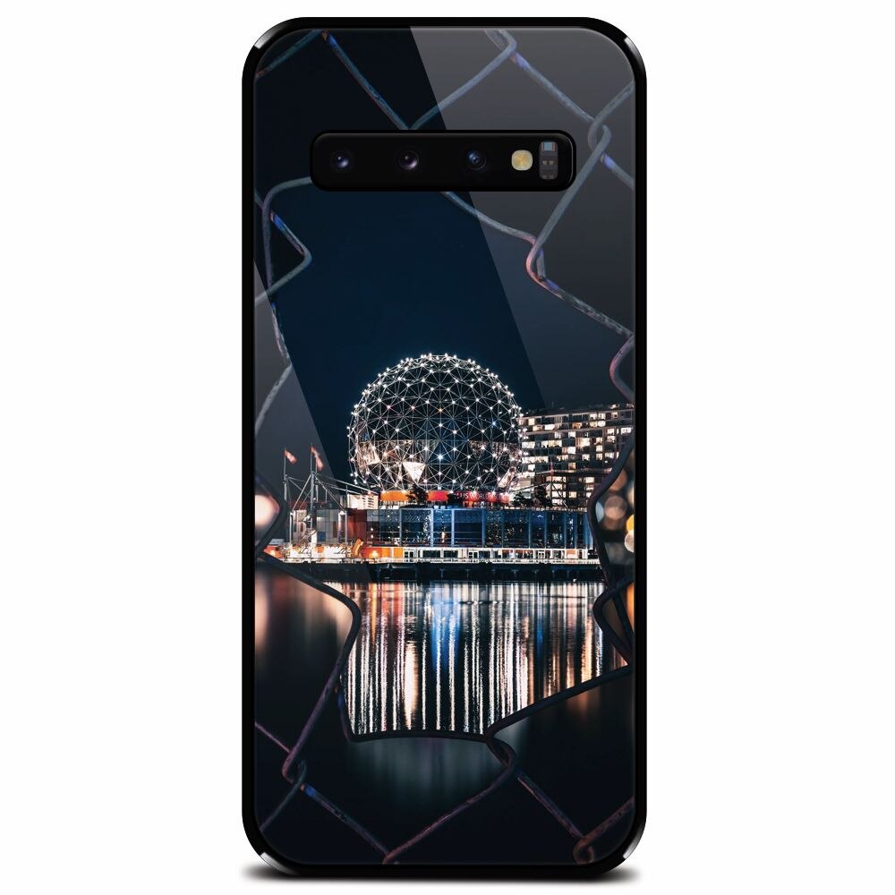 Husa din sticla securizata pentru Samsung Galaxy S10, Abstract Architectural Design
