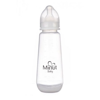 Biberon cu tetina silicon 3+, 250 ml Minut Baby Biberon cu tetina silicon 3+, 250 ml Minut Baby