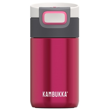 Cana termica din otel inoxidabil, Kambukka, Etna, cu capac termic 3 in 1 Snapclean®, 300 ml, Rosu Cana termica din otel inoxidabil, Kambukka, Etna, cu capac termic 3 in 1 Snapclean®, 300 ml, Rosu