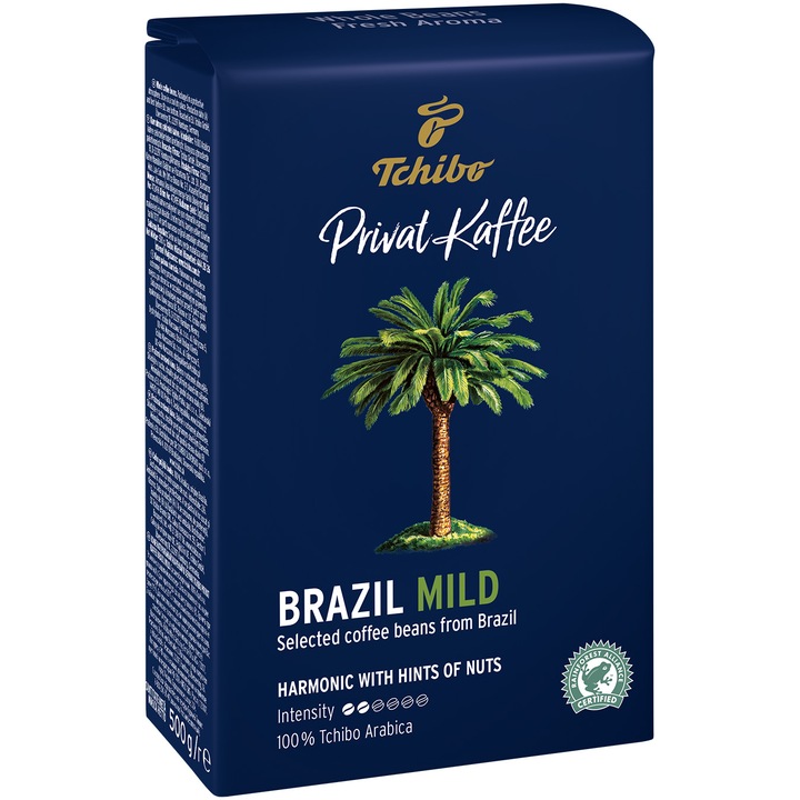 Кафе на зърна Privat Kaffee Brazil Mild, 500 гр