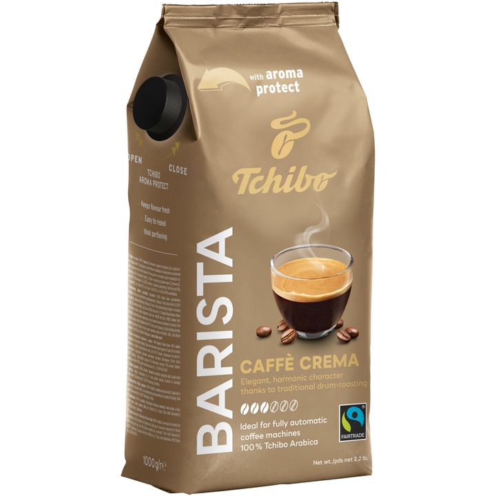 Cafea boabe Tchibo Barista Caffe Crema, 1 Kg.