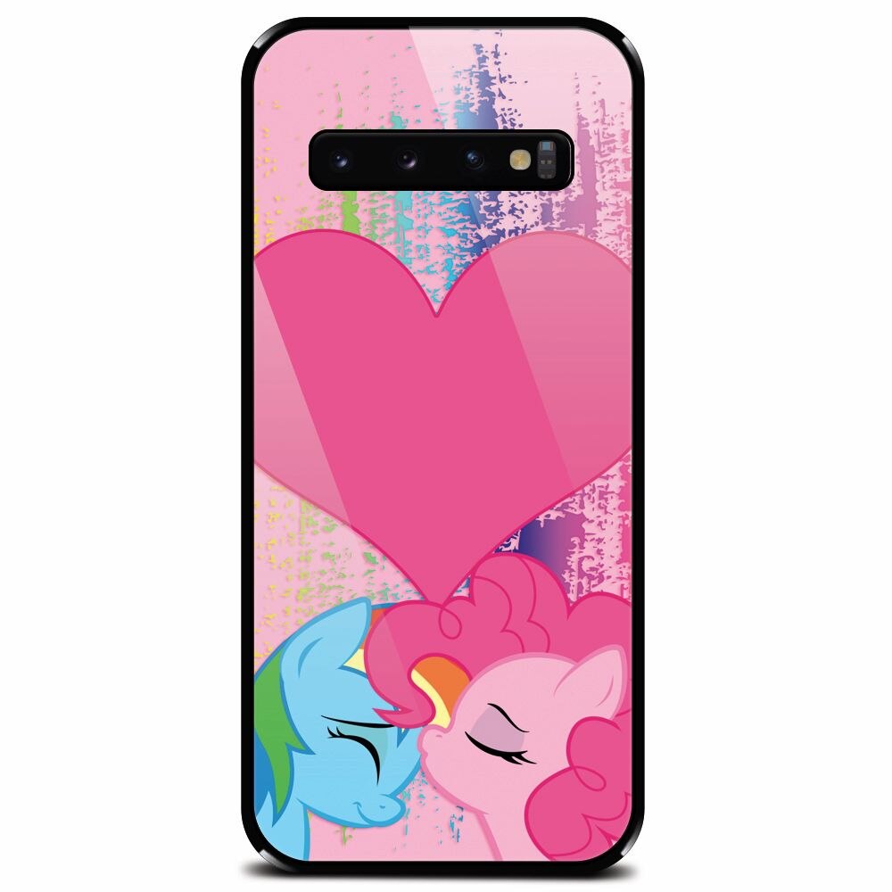 Husa din sticla securizata pentru Samsung Galaxy S10, Pinkie Kiss
