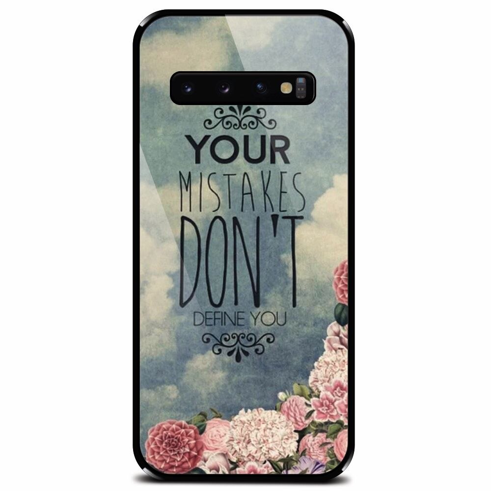 Husa din sticla securizata pentru Samsung Galaxy S10 Plus, Your Mistakes Dont Define You