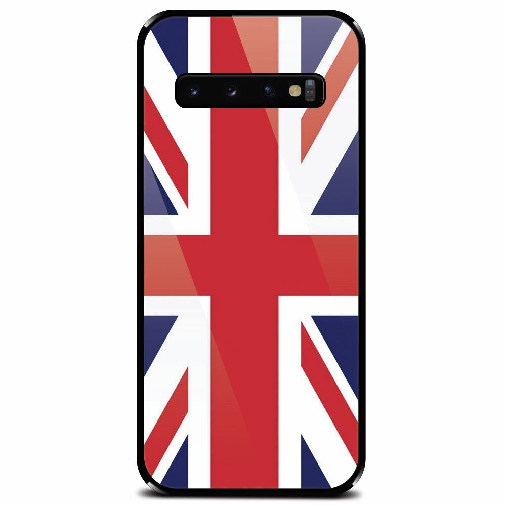 Husa din sticla securizata pentru Samsung Galaxy S10 Plus, UK Flag Illustration