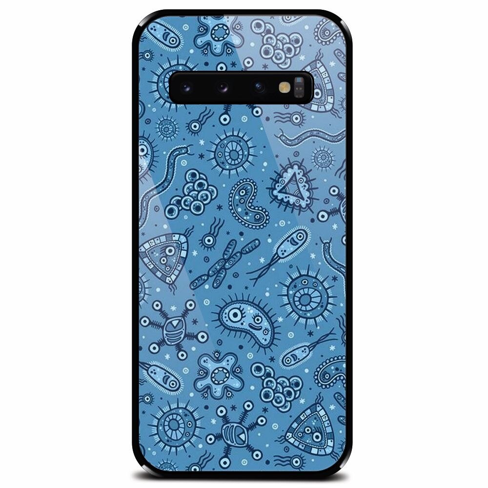 Husa din sticla securizata pentru Samsung Galaxy S10 Plus, Bacteria