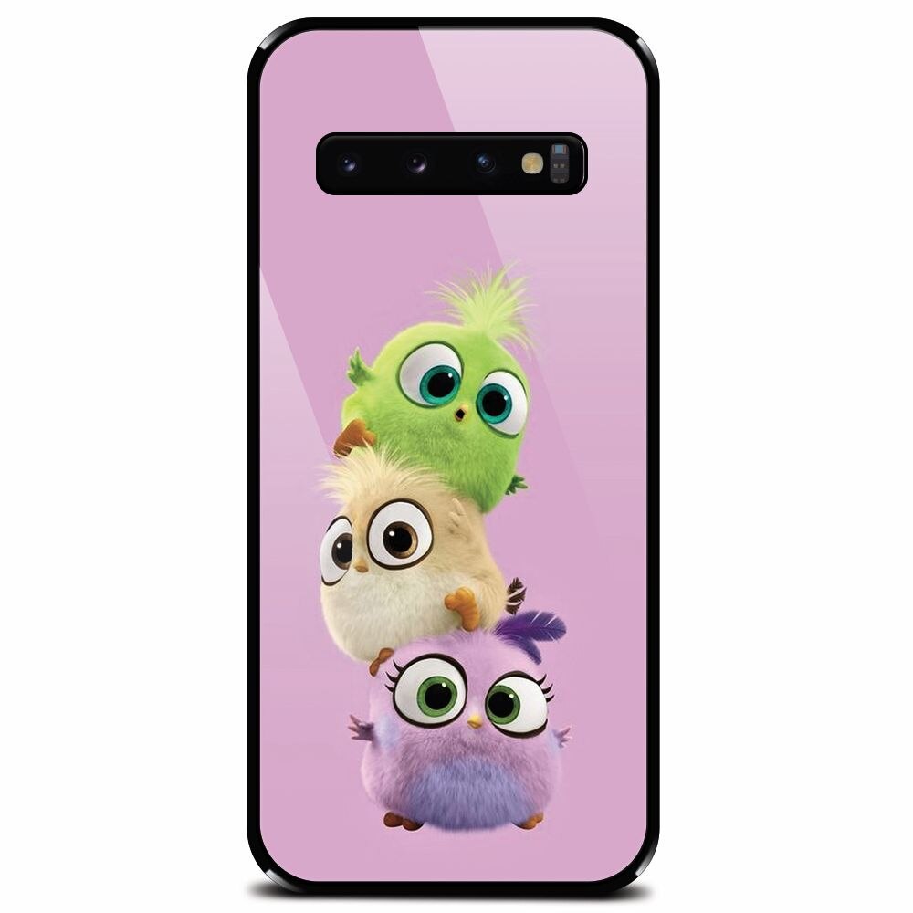 Husa din sticla securizata pentru Samsung Galaxy S10 Plus, Baby Birds