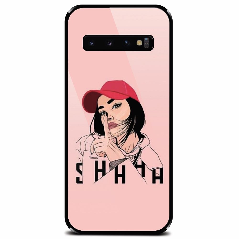 Husa din sticla securizata pentru Samsung Galaxy S10 Plus, Shhh