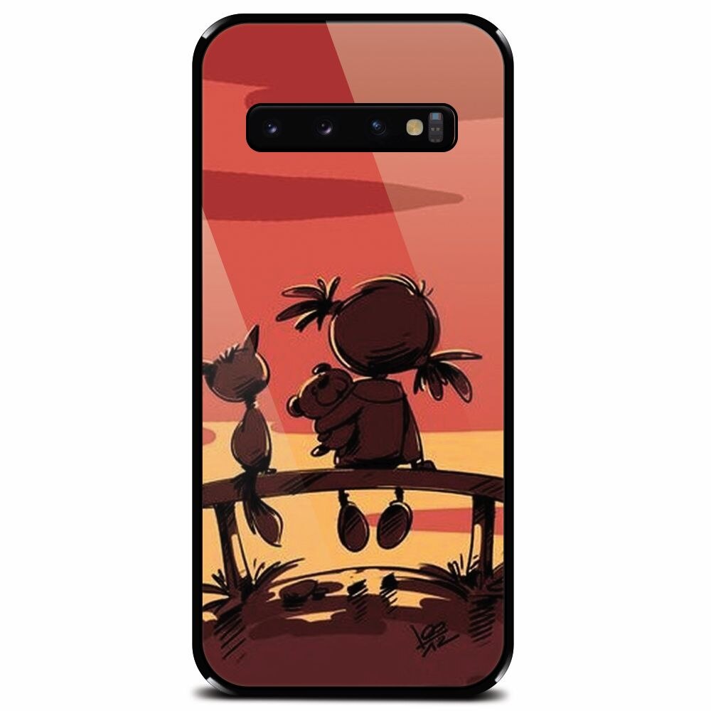 Husa din sticla securizata pentru Samsung Galaxy S10, Lovely Sunsets