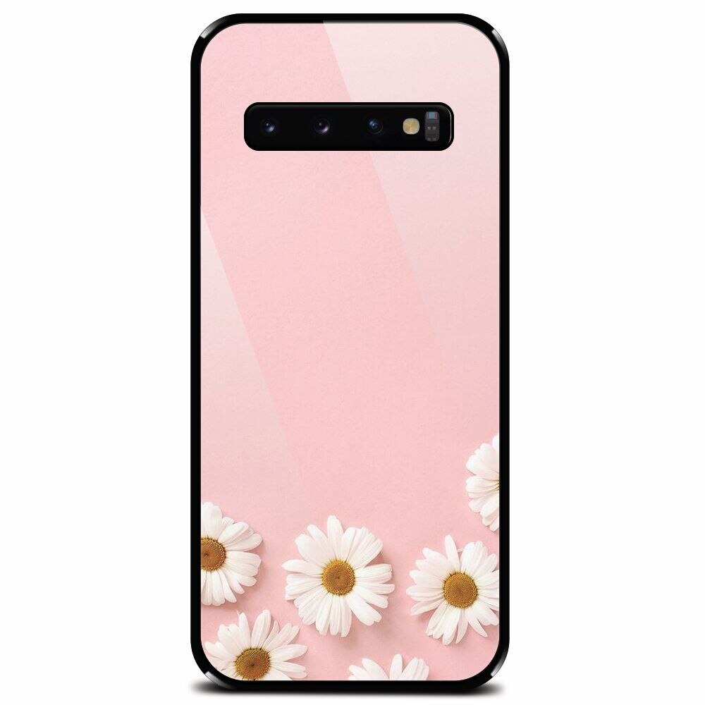 Husa din sticla securizata pentru Samsung Galaxy S10 Plus, Pink 101