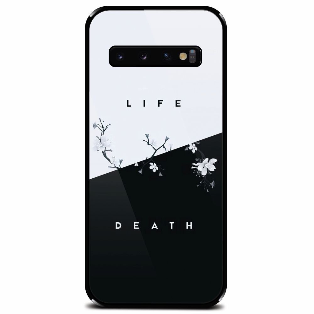Husa din sticla securizata pentru Samsung Galaxy S10, Life Vs Death