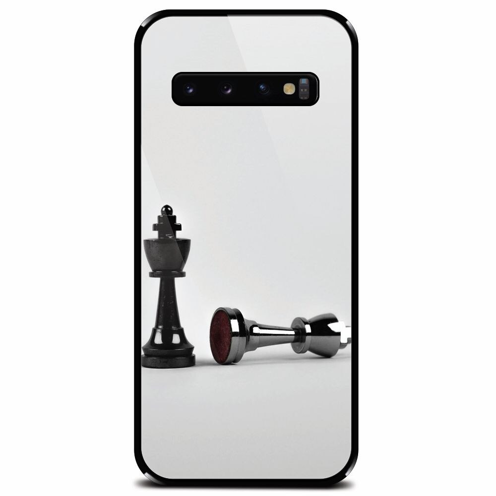 Husa din sticla securizata pentru Samsung Galaxy S10, Chess