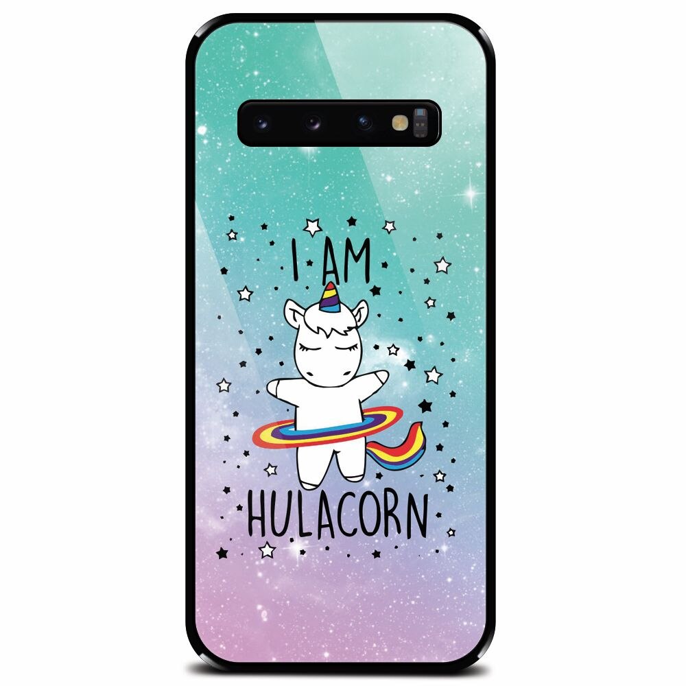 Husa din sticla securizata pentru Samsung Galaxy S10, I Am Hulacorn