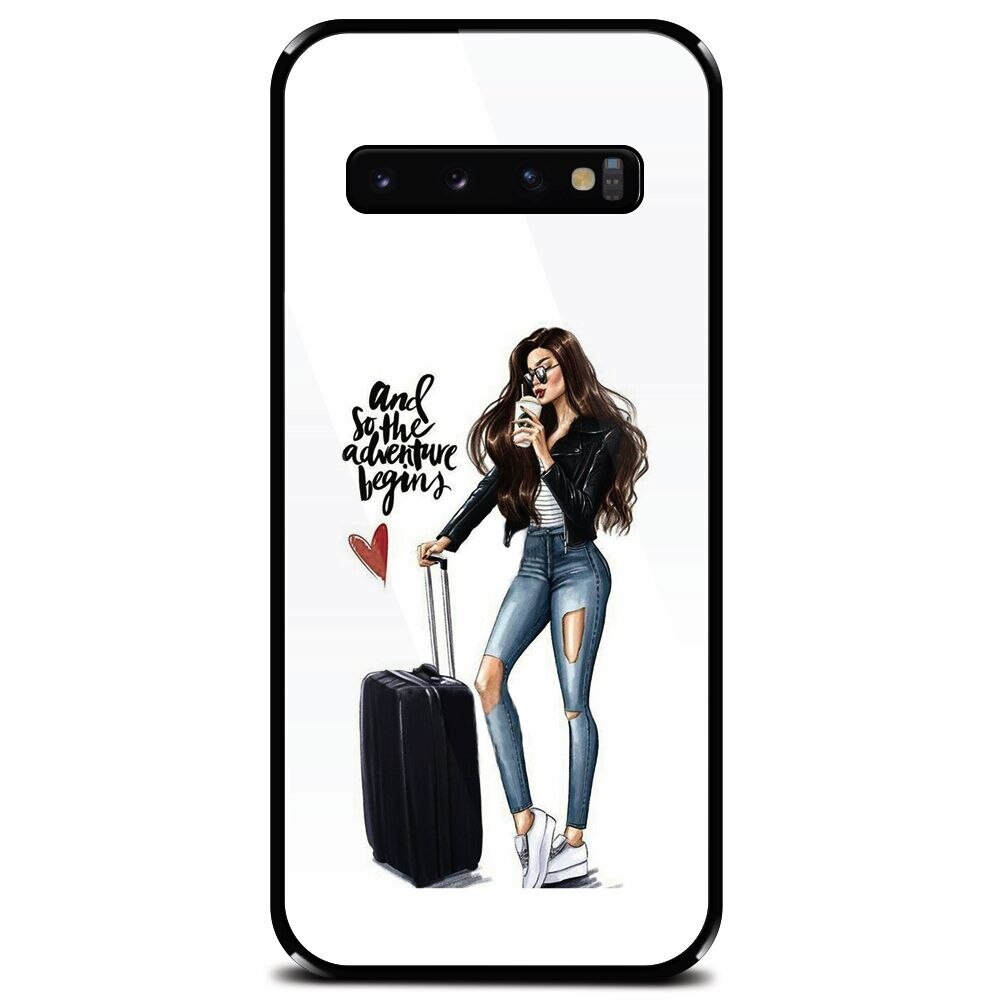 Husa din sticla securizata pentru Samsung Galaxy S10 Plus, And So The Adventure Begins