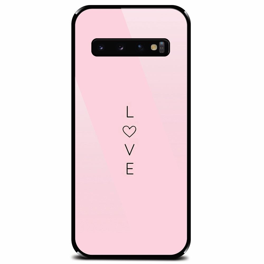 Husa din sticla securizata pentru Samsung Galaxy S10 Plus, Love