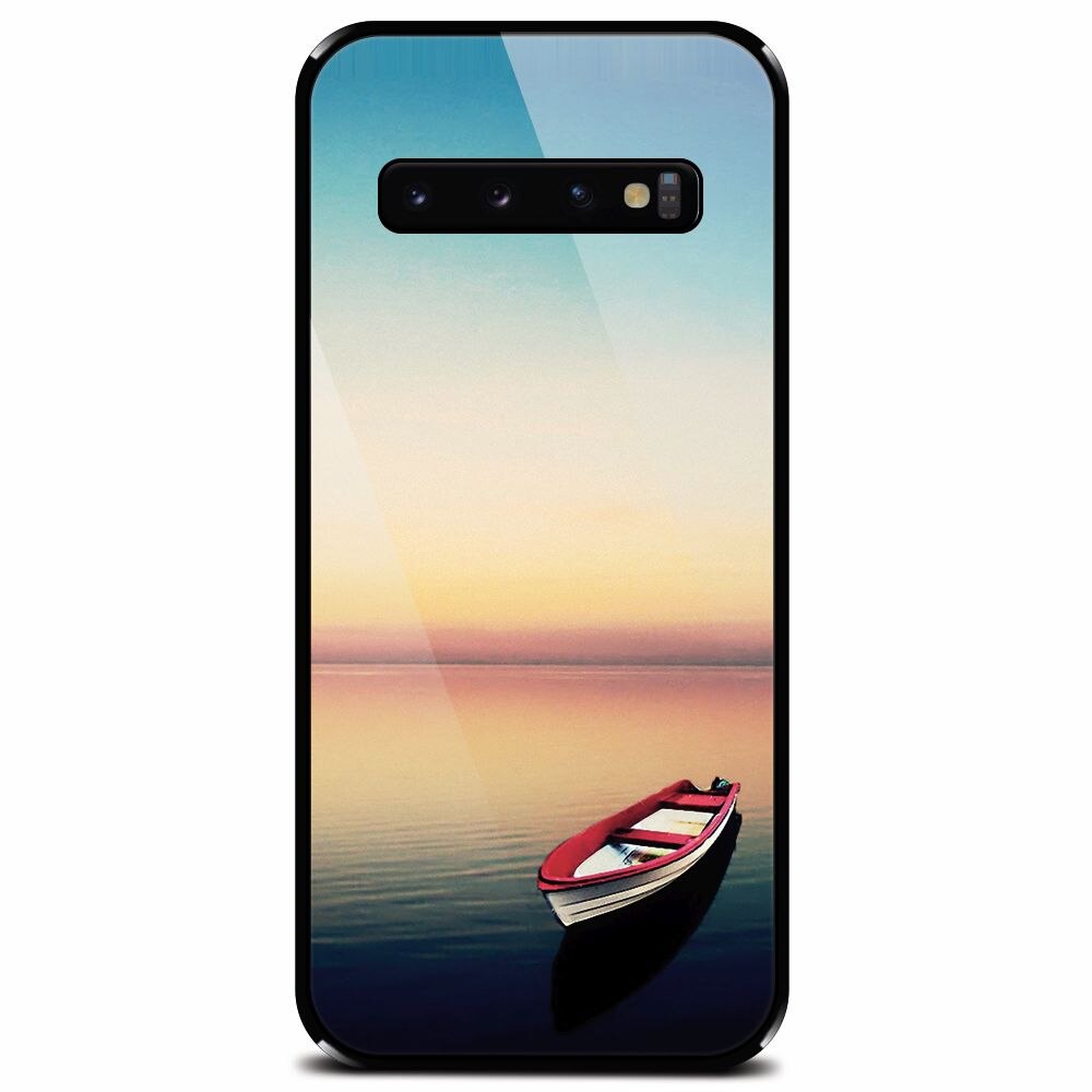 Husa din sticla securizata pentru Samsung Galaxy S10 Plus, Abstract 105