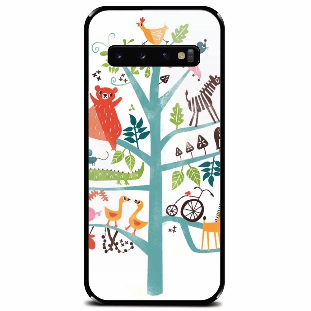 Husa din sticla securizata pentru Samsung Galaxy S10, Tree